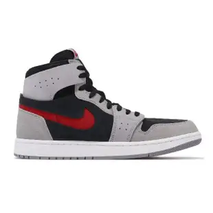 【NIKE 耐吉】休閒鞋 Air Jordan 1 ZM Air CMFT 2 男鞋 灰 紅 高筒 麂皮 AJ1 一代(DV1307-060)