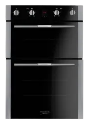 Baumatic BSDO69 Studio Solari Black Glass Double Oven