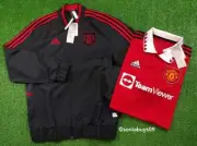 Adidas Men's Manchester United Anthem Jacket & Home Soccer Jersey, Size M