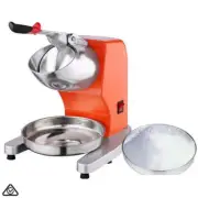 NNEAGS Ice Shaver Electric Stainless Steel Ice Crusher Slicer Machine Orange