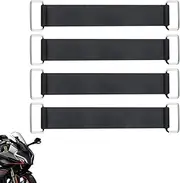 4 PCS Battery Rubber Band, Elastic Straps, Firm Holder, Rubber Elastic Bandage, Battery Strap, for Most Motorcycles, Black, Free Size, 17.5 x 2.5 cm