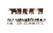Hornby R7121 OO Cow Animal Figures (Set of 10)