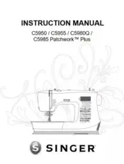SINGER C5980Q Sewing Machine Operation Instruction Manual PDF printed C5950