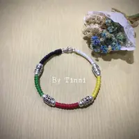 在飛比找蝦皮購物優惠-Tinni手作。925純銀蠶絲蠟線手鍊 五行 招財 滾錢 開