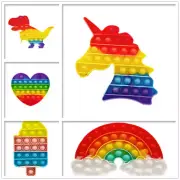 Popping Fidget Toy Sensory Stress Relief Autism Rainbow Pop Bubble Game Kids New