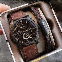 在飛比找蝦皮購物優惠-男士手錶 Fs4656 FS 4656 原裝禮品套裝手鍊