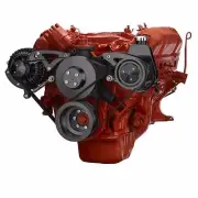 Black Mopar Big Block Serpentine Pulley Conversion Ki440 Chrysler Power Steering (for: Chrysler)