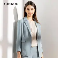 在飛比找momo購物網優惠-【GINKOO 俊克】質感西裝外套