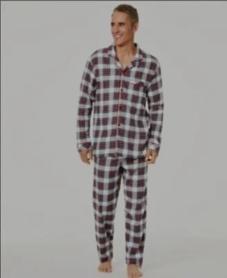 Family Pajamas Matching Stewart Plaid Set Men's Small Loungewear Sleepwear Red