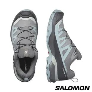 【salomon官方直營】女 X ULTRA 360 Goretex 低筒登山鞋(灰/綠/灰)