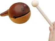 Percussion Instruments For Adults | Fish Meditation Drum Wood,Wooden Fish Drum Ornament Percussion Toy Instrument For Bookshelves Cabinets Meditation Women Men