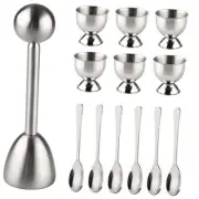 Egg Cracker Topper Set of 13 Egg Cups for Soft Boiled Eggs Tool Set egg cup 13