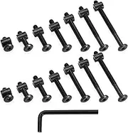 141Pcs M6 Hex Socket Cap Bolts Screws and Nuts Assortment Kit 15/25/ 35/45/ 55/65/ 75mm for Furniture, Cupboards, Wardrobes, Black