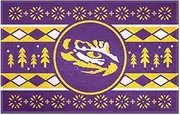 FANMATS 25811 LSU Tigers Holiday Sweater Starter Mat Accent Rug - 19in. x 30in. | Sports Fan Home Decor Rug and Tailgating Mat