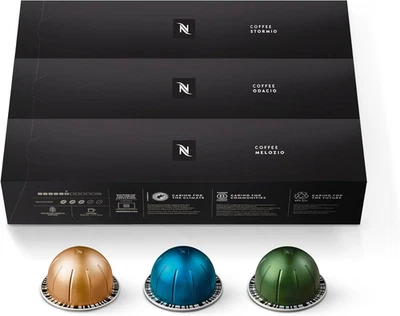 Nespresso VertuoLine Pods Variety Pack - 30 Ct - Stormio, Odacio, Melozio