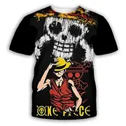 One Piece Monkey D. Luffy T-shirt Anime Cartoon Anime 3D 3D Harajuku Graphic For Couple's Men's Women's Adults' Back To School 3D Print