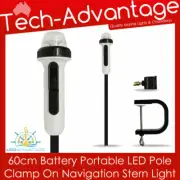 Marine Grade 650mm Battery Portable LED Pole Clamp On Navigation Stern Light