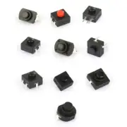 5pcs Assorted Styles Flashlight Table Lamp Button Switch Lock Switch Push Button