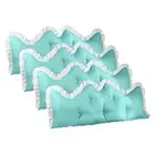 SOGA 4X 120cm Light Blue Princess Bed Pillow Headboard Backrest Bedside Tatami S