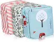 KOMBIUDA 3pcs Sanitary Napkin Storage Bag Table Bag Hook Hanger Pad Holder for Period Sanitary Napkin Organizer Bin Cute Cosmetic Bag Feminine Product Pouch Wet Bag Pants Kit Pads Polyester