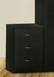 Mission 3 Drawer Bedside - Walnut