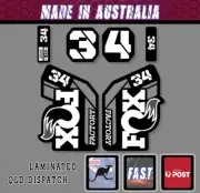 FOX style Factory 34 - 2021+ Fork Decals Stickers black white Laminated
