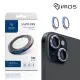 【iMos】iPhone 15 6.1吋/15 Plus 6.7吋 藍寶石鏡頭保護鏡-兩顆(不鏽鋼-燒鈦色)