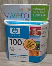 Genuine HP 100 InkJet Print printer Cartridge - Gray Photo - C9368AN Exp.5/2007
