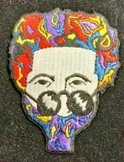 Grateful Dead Iron On Patch Jerry Garcia Unique and Rare Embroidered