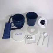 CURVES Insulated Soup Salad and Dressing Travel Thermos Mug Food Jar Ice Pack