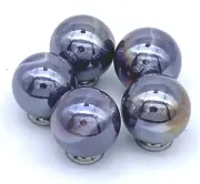 16mm "Wizard" (Current Style) Glass Mega Marble Players (5/8") Pk 5 Dark Purple