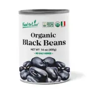 Organic Canned Black Beans – Unsalted Non-GMO Frijoles Negro. Made in Italy