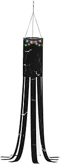 Halloween Garden Black Marble Windsock Lights Halloween Lighted Windsock for Patio Yard Pathway Party Decor
