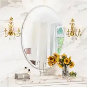 Oval Frameless Bathroom Mirror, 24"X36" Wall Mirror for Bathroom, Frameless Vani