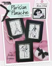 Cross Stitch Leisure Arts Parisian Panache Pattern Book 3876 Jenna Lynne 2004