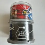 TDK CD-R 100 pack 80 MIN 700MB Blank CDs Audio Data New Sealed