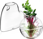 Abaodam 2 Pcs Wall Planter Glass Terrarium Holder Hanging Planter for Indoor Plants and Fish Bowl High Borosilicate Glass for Home Decor and Aquatic Ecosystems