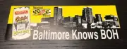 NATIONAL BOHEMIAN BEER Baltimore Orioles vintage unused 11" Bumper Sticker