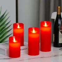 在飛比找樂天市場購物網優惠-電子蠟燭/LED蠟燭 紅色LED電子仿真充電蠟燭燈求婚結婚婚