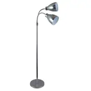 Ravi Twin Light Chrome Floor Lamp
