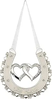 The Leonardo Collection S/P Just Married Horseshoe Good Luck Horse Shoe for Chinese New Year & Weddings | Traditional Horseshoe for Luck & Prosperity, Ivory