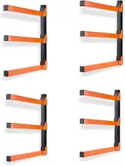 Wood Organizer and Lumber Storage Metal Rack, 3-Level, 4 Pack