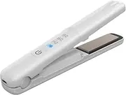 Cordless Hair Straightener and Curler, 2 in 1 Portable Straightening Mini Hair Styler for Travel 20s Fast Heating,USB-C Rechargeable,Lightweight On-The-Go, Gift for Women