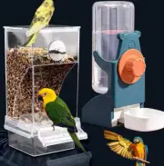 1/2pcs Bird Cage Feeder Cup Automatic Parrot Seed Feeders Canary Small Cockatiel