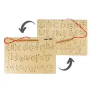 Kaper Kidz Double Sided Wooden Alphabet Tracing Board Kids/Childrens Toy 18M+