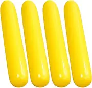 ZCYSRLQIN 4 Pcs Pool Inflatable Noodle 42 inch Blow up Inflatable Pool Sticks PVC Float Outdoor Water Games for Adult Swimming Pools Beach Lake Party (Yellow)