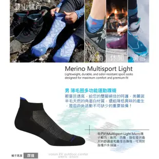 【紐西蘭 Icebreaker】男款美麗諾羊毛薄毛圈多功能運動踝襪(2入組)排汗短襪/黑/藍_IB105129