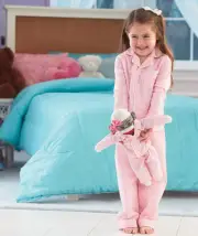 Cre8ions Matching 2-Piece Pajama Set & Matching Plush Animal Sock Monkey 2/3T