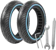 FKAUPUZTY 8.5 Inch Honeycomb Tyre Soild Tires Fit For Xiaomi M365 1S Pro Electric Scooter Shock Absorber Damping Spare Wheels(Blue)