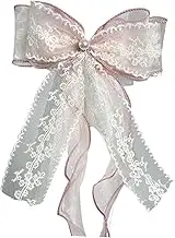DimyFew Curtain Holder, Curtain Tieback, Curtain Accessories, Bow Decoration, for Home, Living Room, Bedroom, Pink, as described